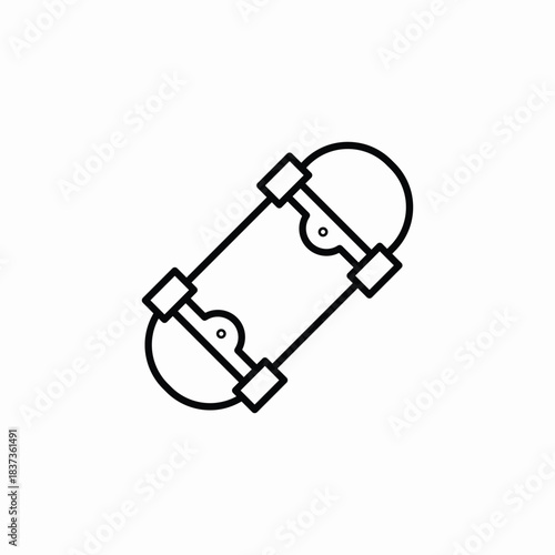 skateboard sports icon sign vector