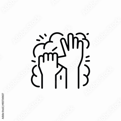 thoroughly hand wash icon sign vector