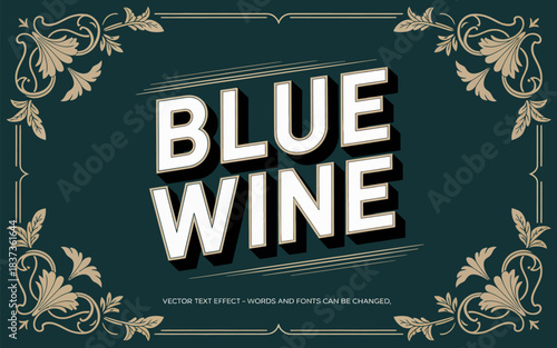 Elegant luxury text effect with editable ornate typography, classic decorative elements, refined vintage style design ideal for branding, invitations, packaging, posters, certificates, and premium art