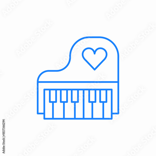 piano music wedding icon sign vector