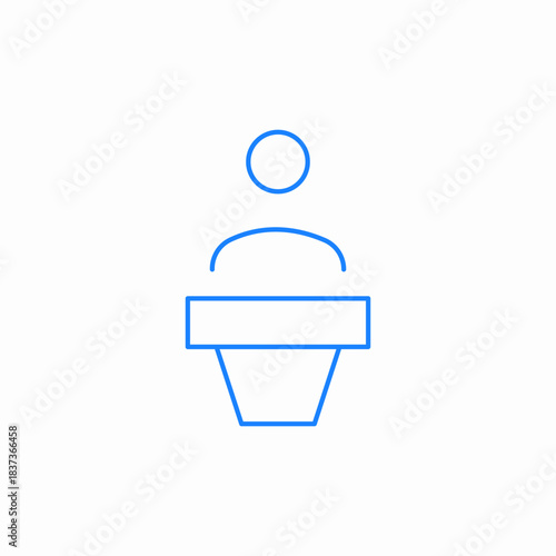 podium speaker icon sign vector
