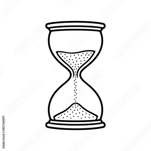 Hourglass Sand Timer Outline: Time Measurement Icon