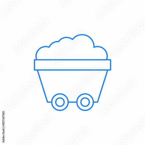 sand cart icon sign vector