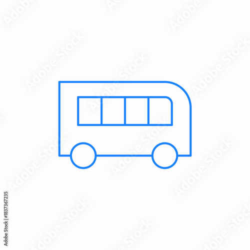 shuttle bus van icon sign vector