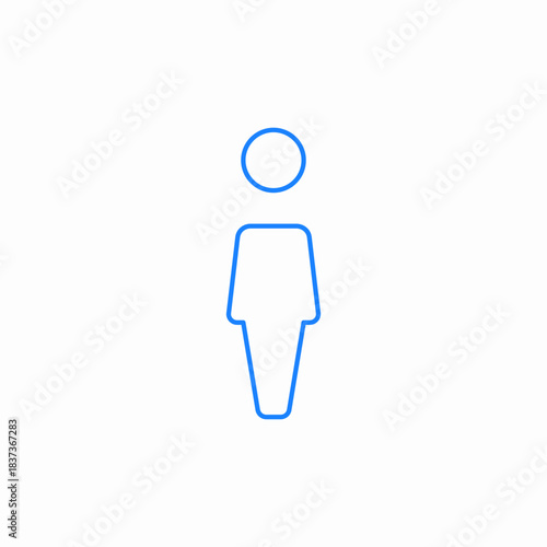 single person individual icon sign vector
