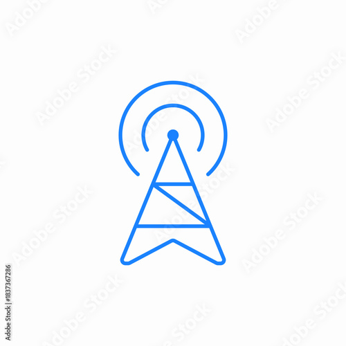 signal tower icon sign vector