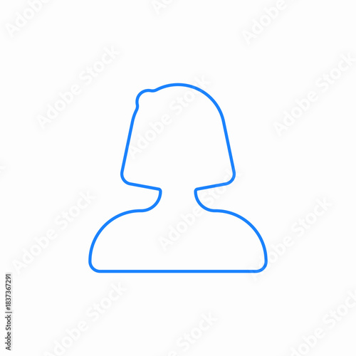 single female icon icon sign vector