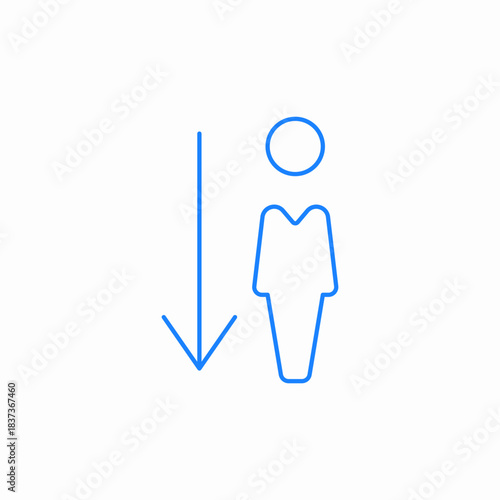 staff downgrade icon sign vector