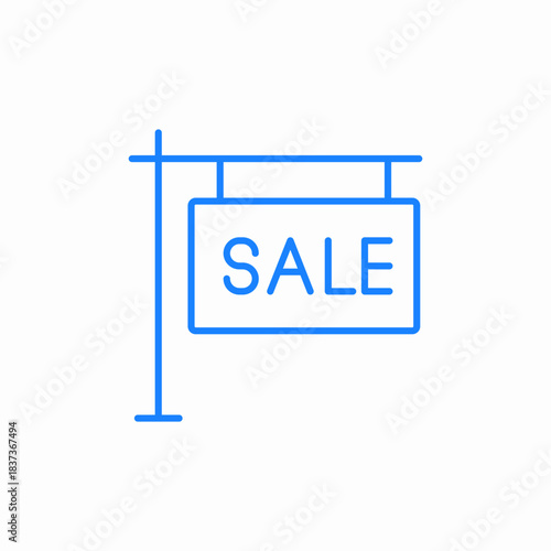 streetboard sale icon sign vector