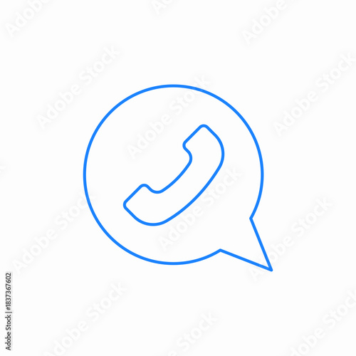 telephone chat app icon sign vector