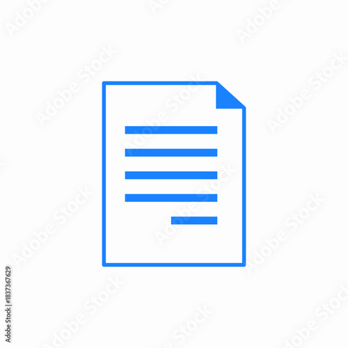 text document icon sign vector