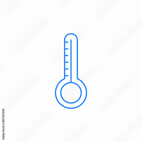 thermometer mercury icon sign vector