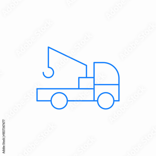 tow truck hook icon sign vector