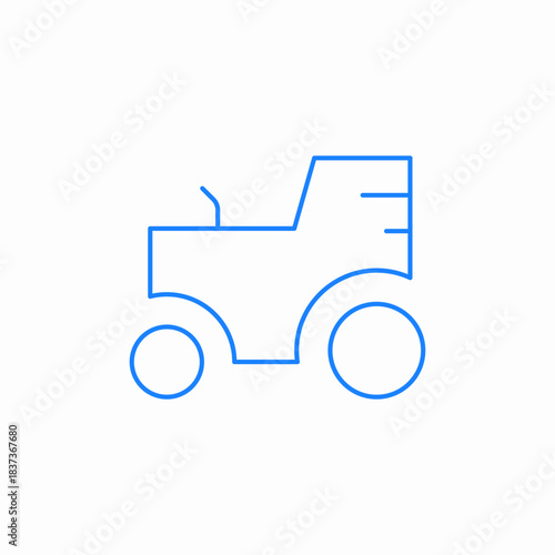tracktor side view icon sign vector