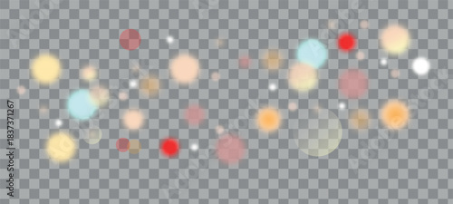 Colorful bokeh lights background with blurred circle shapes Blurred circle shapes bokeh light background vector illustration