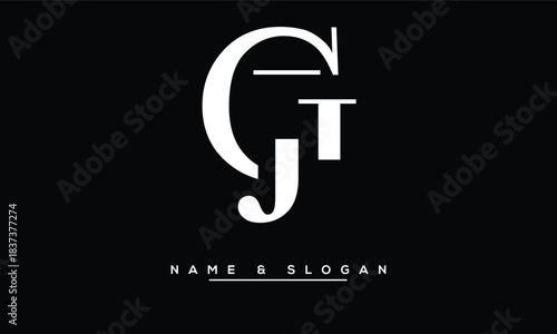 JG, GJ Abstract Letters Logo Monogram