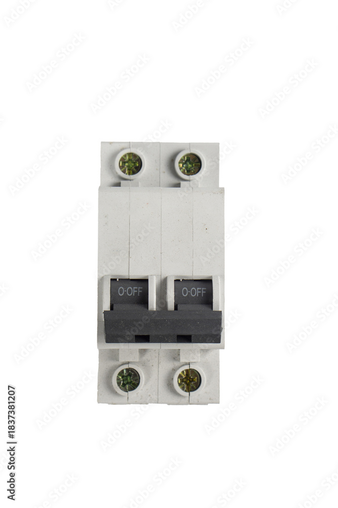 Fototapeta premium electrical outlet isolated on white background