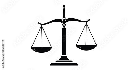 Scales of justice a classic symbol of fairness and equity silhouette