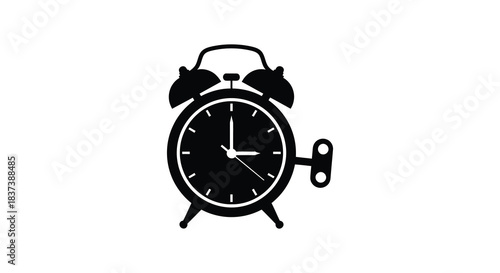 A classic alarm clock design in a bold striking silhouette