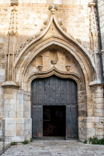 Late Gothic entrance to the Church and convent of San Pablo in Palencia, Spain.