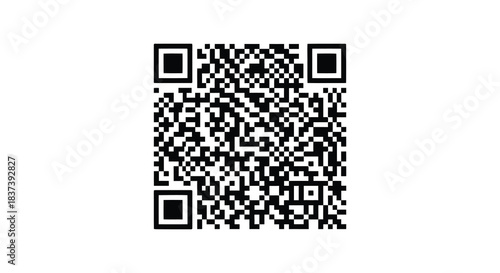Two square qr codes presented against a white background a striking silhouette