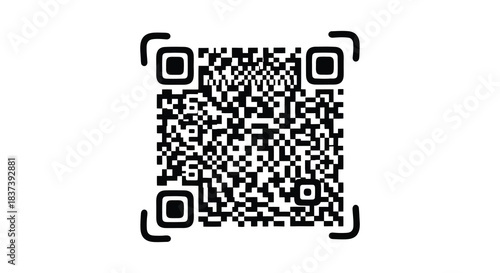 Two qr codes framed by square brackets a striking black and white silhouette