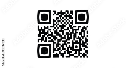 Two qr codes displayed against a white background a striking silhouette
