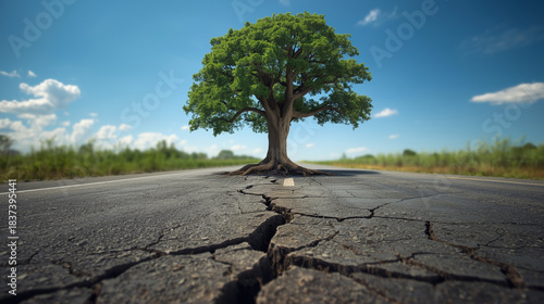 Nature reclaiming the city
Environmental illustration of resilience and recovery