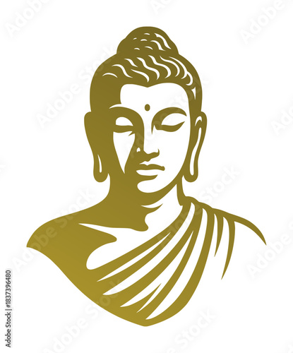 silhouette of budha face (artwork 1)