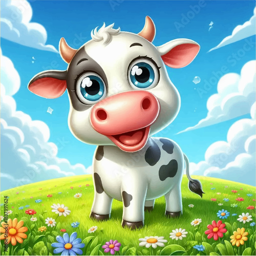 funny cow cartoon
