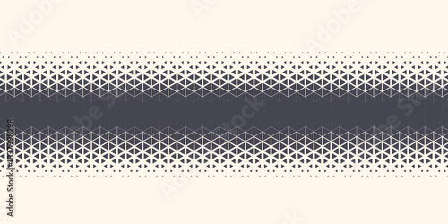 Triangle Shapes Vector Abstract Geometric Technology Oscillation Wave Isolated on Light Background. Halftone Triangular Retro Simple Pattern. Minimal 80s Style Dynamic Tech Wallpaper