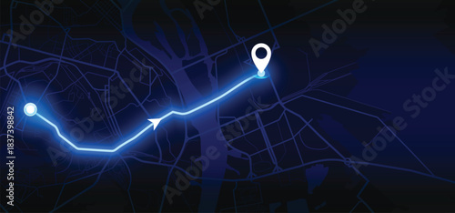 Kyiv GPS Map – Blue Vector Navigation