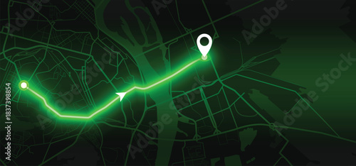 Kyiv GPS Map – Green Vector Navigation