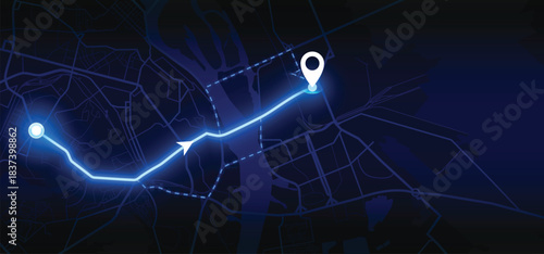 Kyiv GPS Map – Blue Vector Navigation