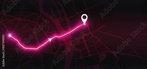 Kyiv GPS Map – Pink Vector Navigation