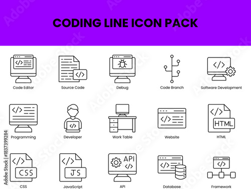 Coding Line Icon Pack