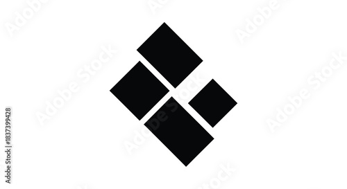 Abstract geometric shapes in a dark design a striking silhouette