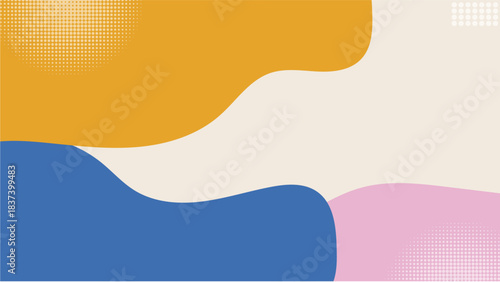 Playful Abstract Liquid Shapes Background – Colorful Pastel Organic Fluid Pattern with Minimal Geometric Elements for Modern Branding, Kids Design, Social Media and Creative Layouts	