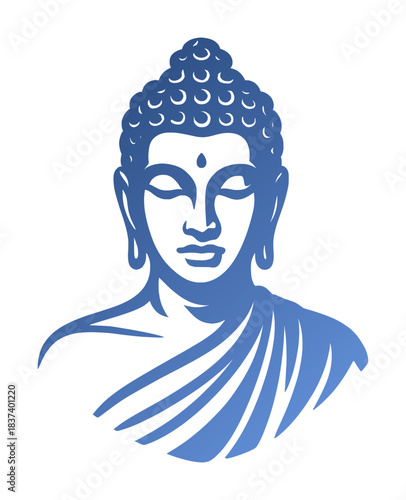 silhouette of budha face (artwork 2)