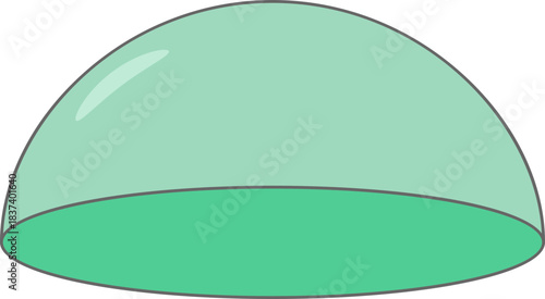 3d-입체-반구-돔-반구형-돔형-구의 절반-투명반구