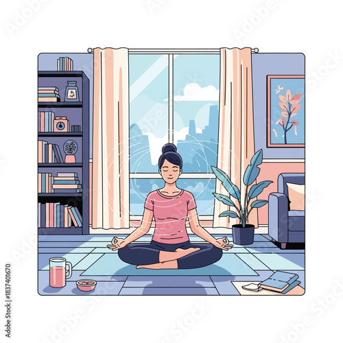 yoga meditation in the lotus position