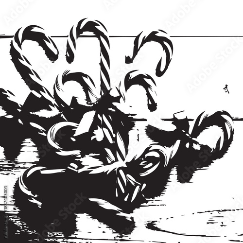 Group of swans gracefully gliding on a reflective water surface in a high-contrast monochrome scene.