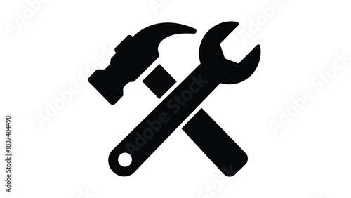 A crossed hammer and wrench icon representing tools and repair work