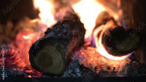 wood fire that warms with its warm flame
