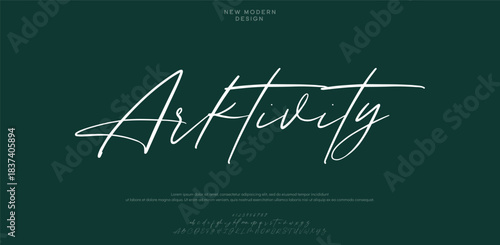A thin, modern signature-style script with sharp, stylish strokes and an artistic, elegant personality.