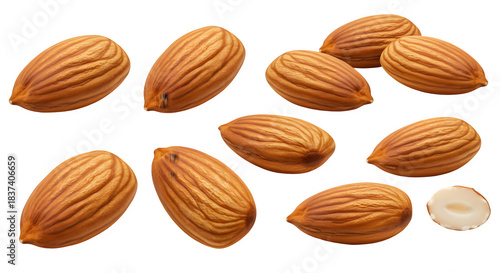 Wallpaper Mural Almonds isolated on transparent background, lipart, Graphic, Illustration, Design, Nuts, Groundnuts, Legumes, Peanuts icon, Roasted peanuts, Snack, Nutritional, Protein, Healthy snack Torontodigital.ca