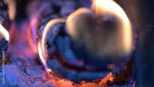 wood fire that warms with its warm flame