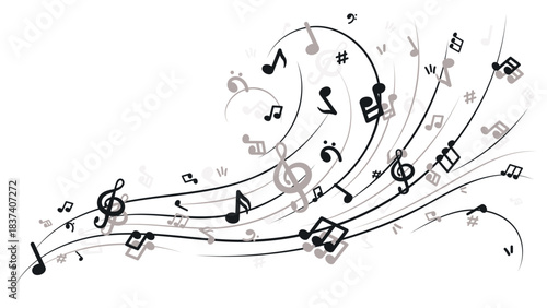 musical notes composition