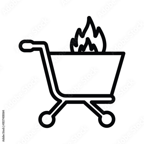 Hot shopping offer icon
