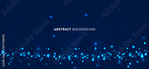Digital technology speed connect blue background, cyber nano information, map abstract communication, innovation future tech data, internet network connection, Ai big data, line dot illustration 3d